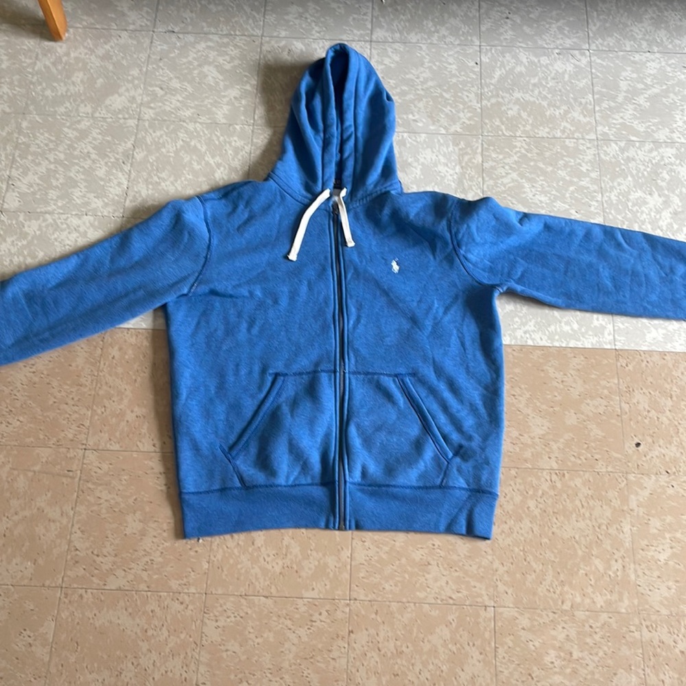 Men’s large Ralph Lauren Polo blue full zip hoodie